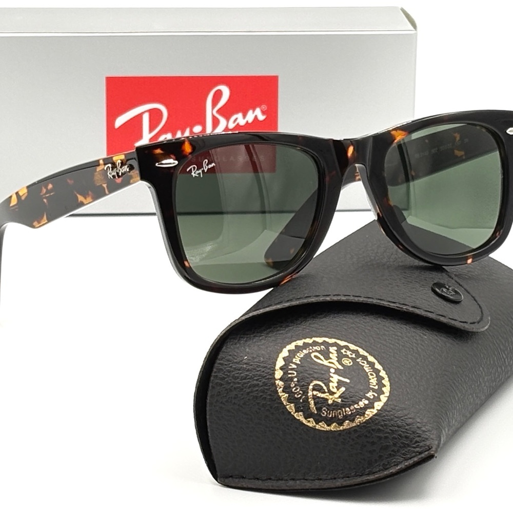 Ray-Ban RB2140 902 Tortoise Green G-15 50mm 50-150 w/Case and box with tag - Picture 8 of 14